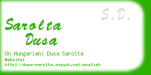 sarolta dusa business card